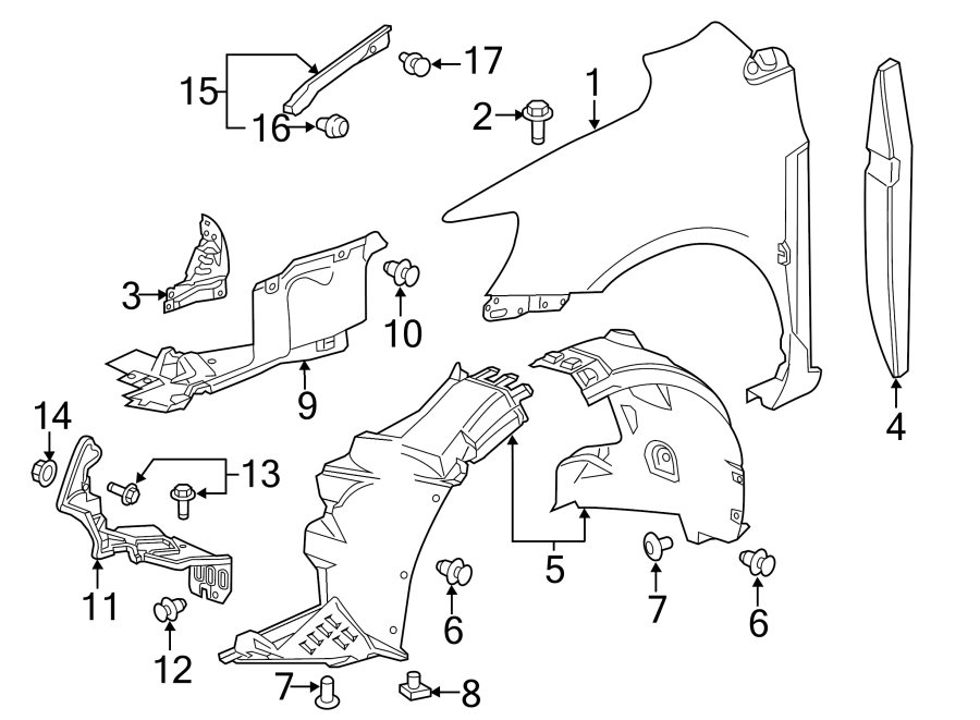 Chevrolet Sonic Radiator Support Air Deflector Front Lower