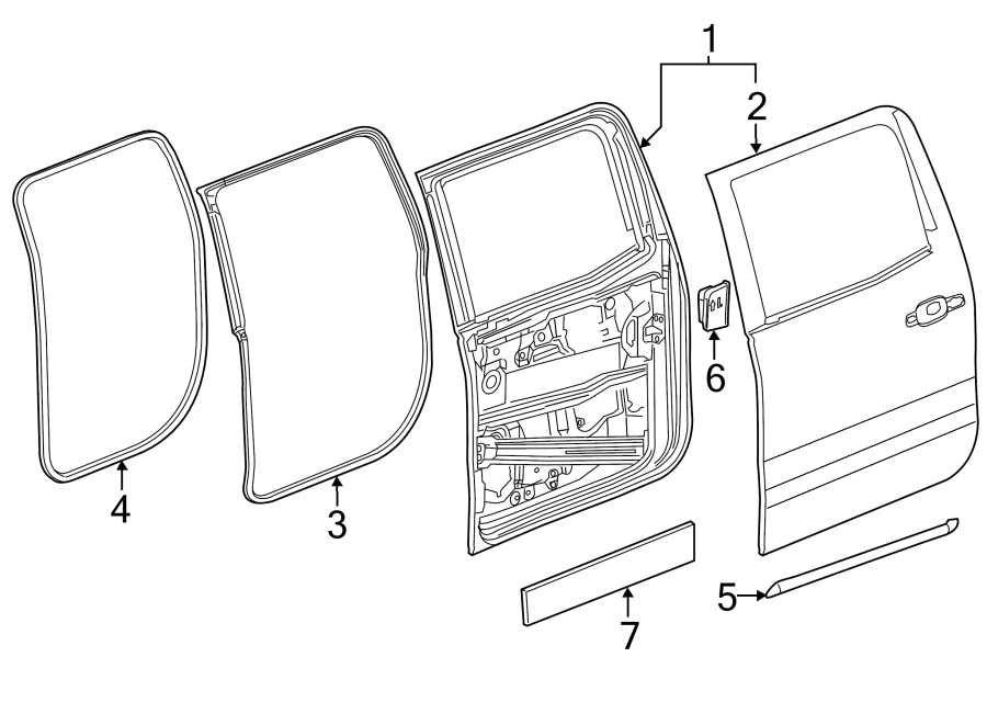 Chevy Silverado Door Parts Diagram