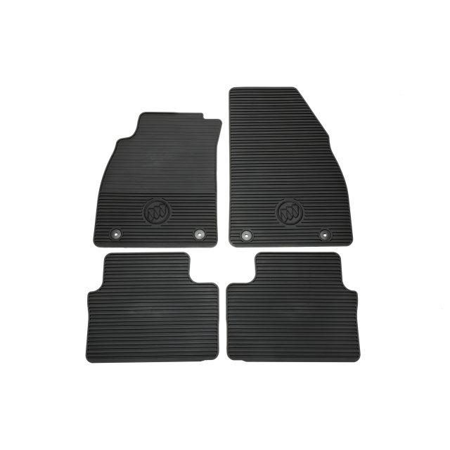 Buick Regal Front And Rear All Weather Floor Mats In Black With Buick Logo 22759945 Gm Parts 7959