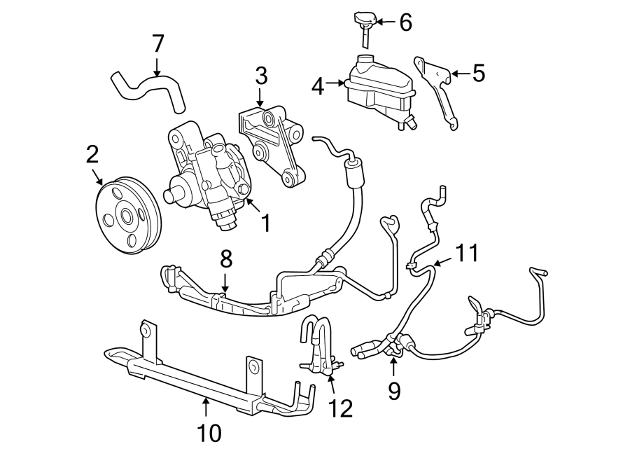 Cadillac Sts Power Steering Pressure Hose - 25828221 