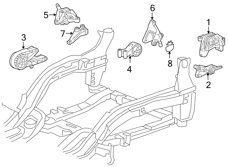 2014 Chevrolet Cruze Mount. Transmission. (Upper) (Upper). 1.4 LITER