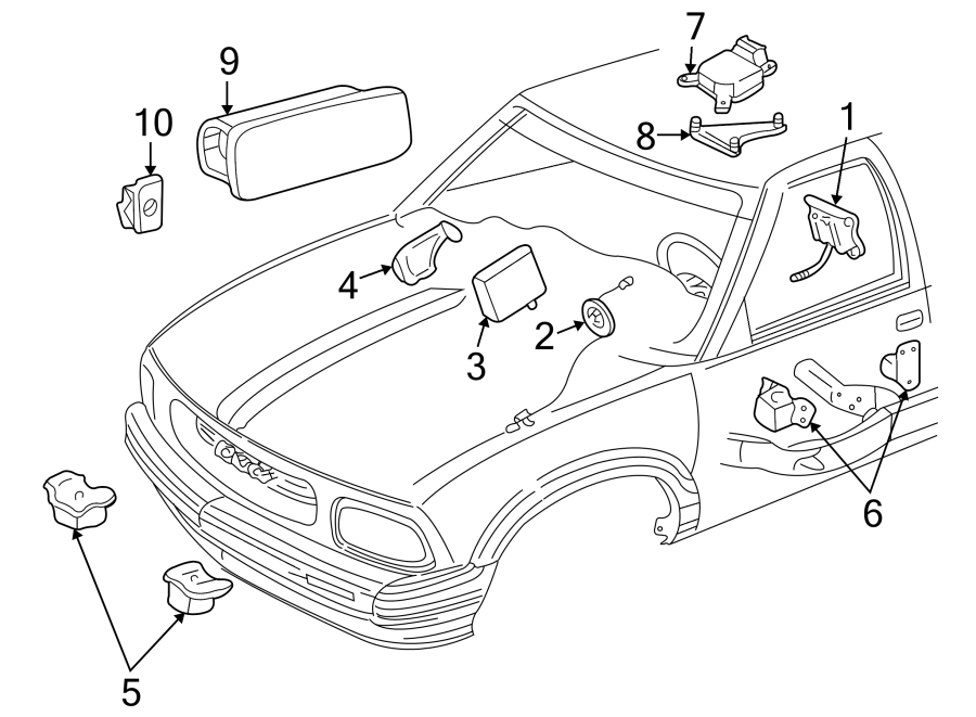 16240655 GENERAL MOTORS Air Bag Impact Sensor (Front) GM Parts