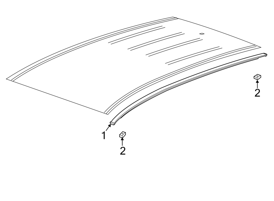 Chevrolet Trax Roof Drip Molding (Right, Front). W/O LUGGAGE CARRIER