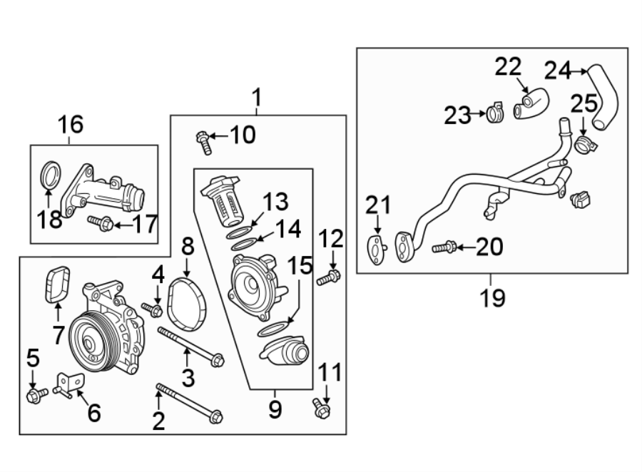 2005 chevy equinox water pump housing